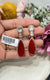 RED AD DOUBLET STONE EARRING