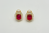 RED DOUBLET STONE STUDS