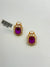 PURPLE DOUBLET STONE STUDS