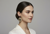 PURPLE GOLD POLKI EARRING