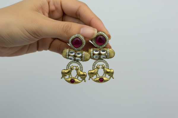 RUBY MONSALISA KUNDA EARRINGS