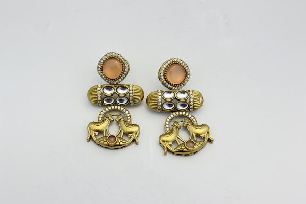 PITCH -GOLDEN MONALISA KUNDA EARRINGS