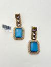 BLUE POLKI EARRING