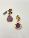 PEACOCK LAVENDER MONALISA EARRING
