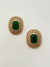 GREEN ZICRON STUDS