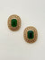 GREEN ZICRON STUDS