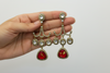 RED EVA DANGLERS EARRING