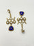 PURPLE BLUE ,EVA DANGLERS EARRING