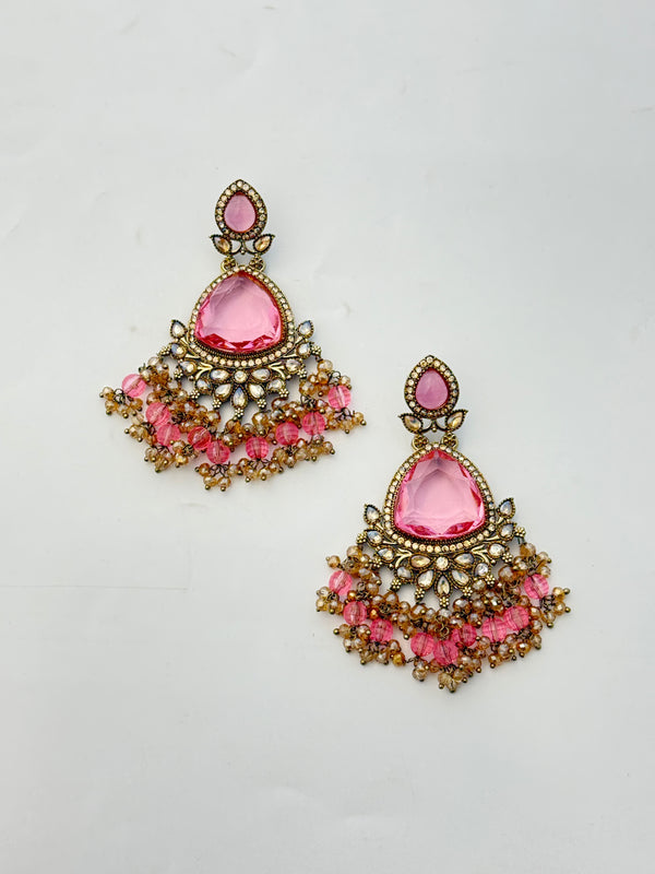 PINK PITCHSTONE DANGLES
