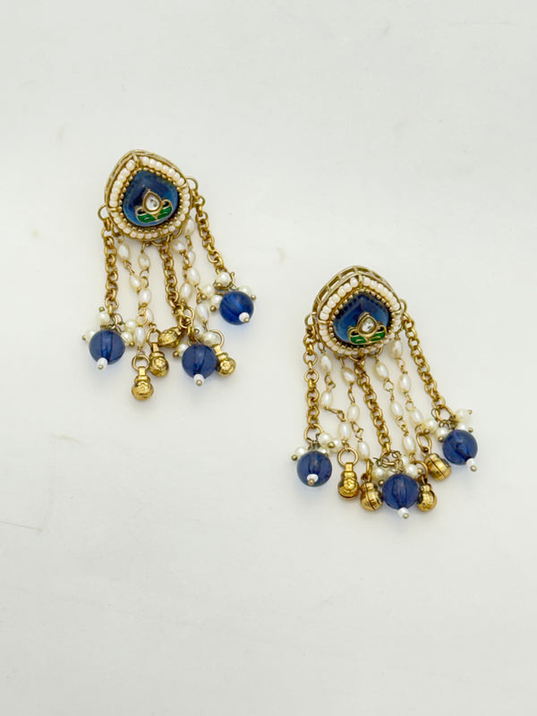 BLUE KASHMIRI EARRINGS