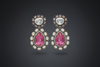 HOT PINK REAL JADAU DUBLET EARRINGS