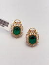 EMRALD DOUBLET STONE STUDS