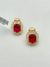 RED DOUBLET STONE STUDS