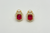 RED DOUBLET STONE STUDS