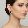 PURPLE DOUBLET STONE STUDS