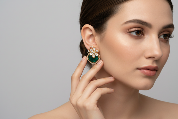 EMERALDJADAU DUBLET STUDS