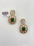 WHITE GOLD POLKI EARRING