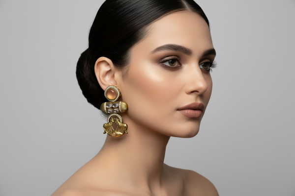 PITCH -GOLDEN MONALISA KUNDA EARRINGS