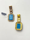 BLUE POLKI EARRING