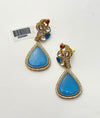PEACOCK BLUE MONALISA EARRING