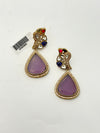 PEACOCK LAVENDER MONALISA EARRING