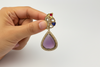 PEACOCK LAVENDER MONALISA EARRING