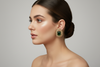 GREEN ZICRON STUDS