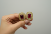 RED ZICRON STUDS