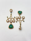 GREEN EVA DANGLERS EARRING