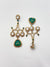GREEN EVA DANGLERS EARRING