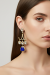 PURPLE BLUE ,EVA DANGLERS EARRING