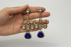 PURPLE BLUE ,EVA DANGLERS EARRING