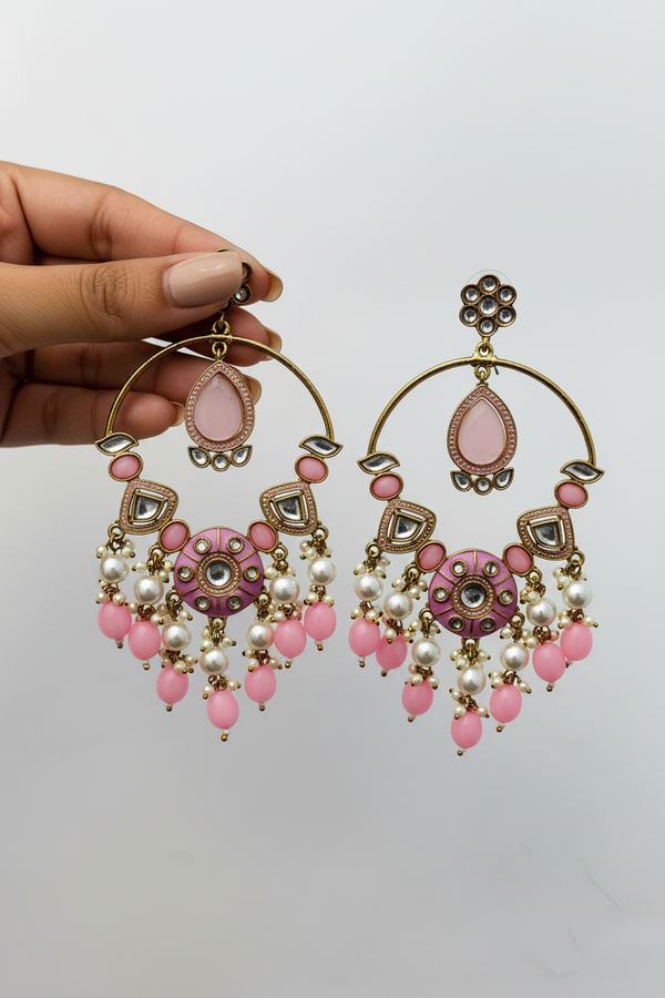 PINK CHANDIBALI EARRINGS