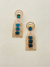 PEACOCK BLUE AD EARRING
