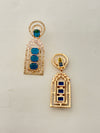 PEACOCK BLUE AD EARRING