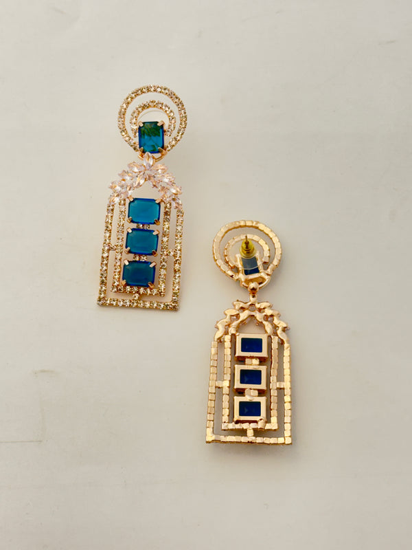 PEACOCK BLUE AD EARRING