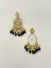BLUE Colourful Kundan Earrings