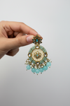 SKY BLUE MOTI EARRINGS