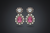 HOT PINK REAL JADAU DUBLET EARRINGS