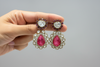 RUBY STONE REAL JADAU DUBLET EARRINGS